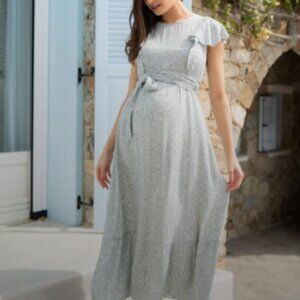 Seraphine "Juniper" sage maternity & nursing dress (size US8)